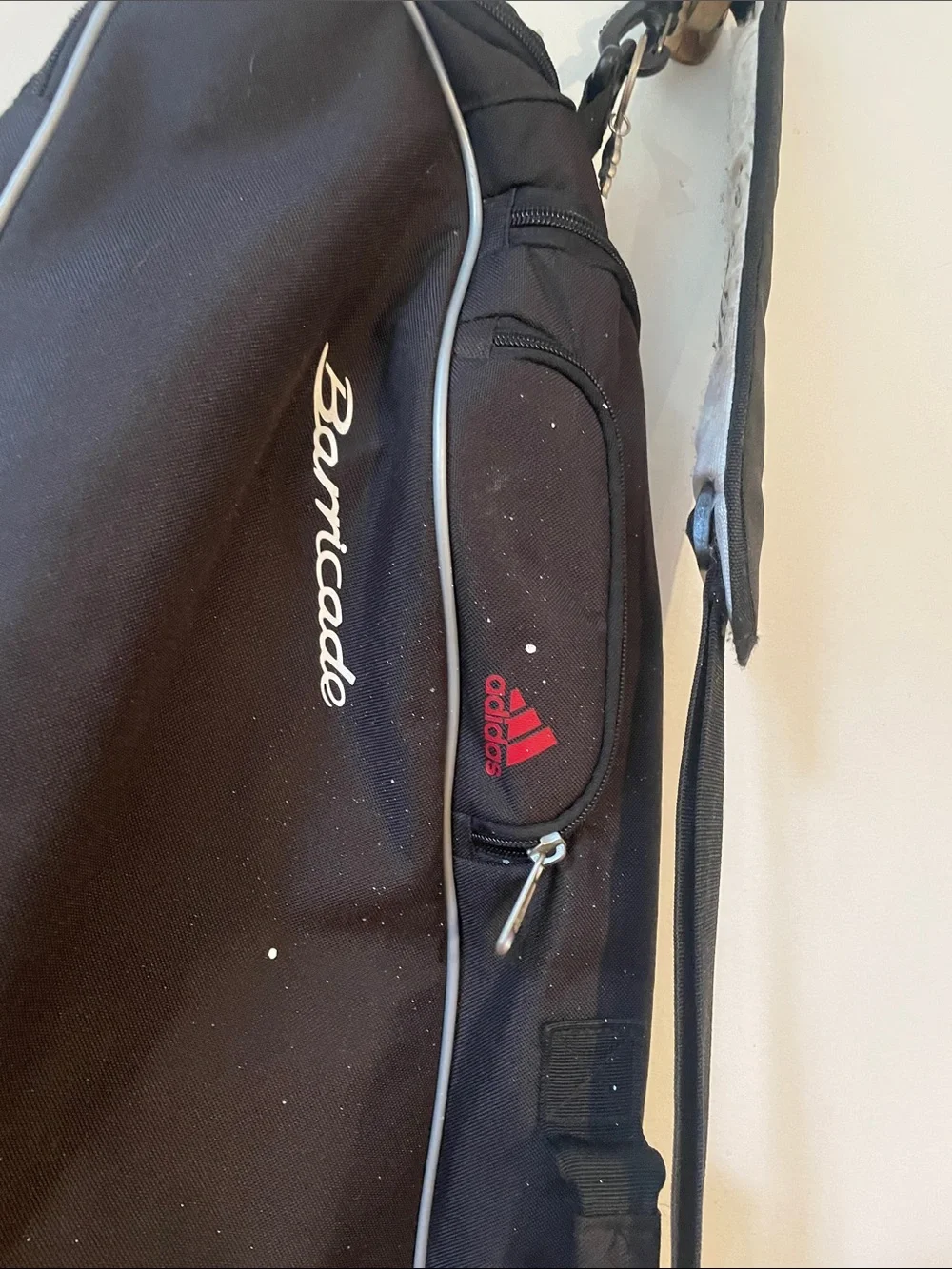 adidas Black and White Barricade Tennis Duffel Bag
